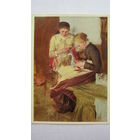 Лейбль. Вышивающие девушки. Издание Германии