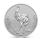 Монета Австралия 2024г. Страус Эму серия Мать и дитя, Следующее поколение, Серебро 2 унции 9999
