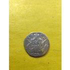 5 копеек 1756 года СПБ. Кружок малого формата, диаметр 14 мм. Серебро. Гурт шнур вправо. СМОТРИТЕ ДР. МОИ ЛОТЫ. Большая распродажа!