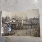 Фотография. Курсанты военного училища у БТР-50. Ретро СССР.