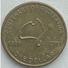 Австралия 1 доллар 2001 г. Столетие Федерации