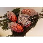 Ёлочные игрушки СССР. Домик. Шишки. Одним лотом.