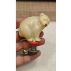 Игрушка елочная Белый медведь прищепка нечастая