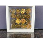 Пуговица из натурального янтаря лот 20 шт  12 -14 мм