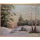 Картина маслом"Зима в лесу"