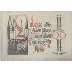Нотгельд 50 пфеннигов 1921 год. Любек. Веймарская республика