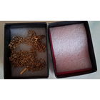 Цепочка тройная под золото (бижутерия), новая, длина-33,5см+3см(запас)