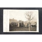 Фотооткрытка 1 Мировая война / Группа немецких солдат и офицеров / униформа / повозки