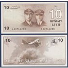Литва, 10 лит 1991 г, P-47a (AA, летчики Стяпонас Дарюс и Стасис Гиренас, перый выпуск, фамилия с ошибкой), UNC