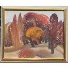 Чепик М.Ф "Парк осенью", 1991г. Картон, масло. Размер 40х50 см.