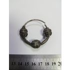 Кольцо височное, XII-XIII вв. Серебро, литье, скань