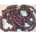 Бусы-колье из гранатового стекла, длина 40 см., застёжка рабочая.