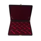 Футляр на 12 монет диаметром 45 мм с эмблемой НБ РБ бордовый ("Знаки зодиака")