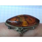 Кольцо янтарь