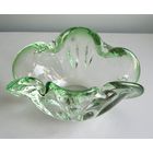 Ваза пепельница  стекло массивная