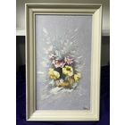 Картина цветы холст масло подпись с рубля