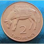 Остров Святой Елены и Вознесения. 2 пенса 2006 год  KM#12а  "Елизавета II"