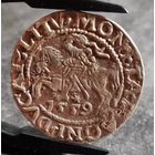 С РУБЛЯ! много лотов, Полугрош, 1/2 гроша 1559 года, Сигизмунд II, м.д. Вильно, Литва ХОРОШИЙ!