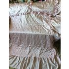 Покрывало и две наволочки старинные шелковые СССР стеганые 70-80 гг