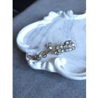 Брошь цветочная винтажная ретро Чехия с кристаллами