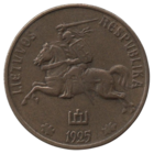ЛИТОВСКАЯ РЕСПУБЛИКА /ПЕРВАЯ РЕСПУБЛИКА/. 50 ЦЕНТОВ 1925. ПАГОНЯ.