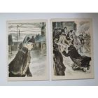 Капитанская дочка. Художник Г.С. Дмитриева. 2 открытки. 1983 год