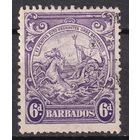 100.BrKCI. Великобритания. Колонии. Барбадос. Колониальная печать. Стандарт. 1938 г. 6P. Mi.#165A.