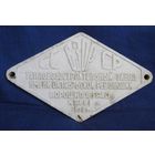 Железнодорожная табличка с поезда тепловоза СССР