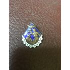 Латунный знак  на  отличной  советской  эмали! как огурчик.