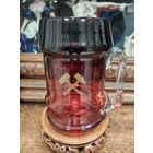 Редкий пивной бокал серп молот красное стекло