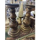 Пара старинных подсвечников . Бронза