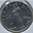 Ватикан 2 лиры 1952 г. В холдере