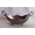 Конфетница Ладья Мельхиор Серебрение 28,0 см