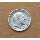 Великобритания, 3 пенса 1902 г., серебро 0.925, Эдуард VII (1901-1910)