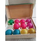 Ёлочные игрушки. Шары. ГДР. В родной коробке.