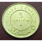 Сомали. 5 чентезимо 1967