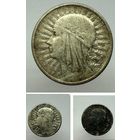 Монеты: серебро Польша (3 шт) 2 злотых 1933-1934 год Ядвига