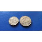 2 доллара и 1 доллар 1984-1988 год Австралия (Состояние на фото,в лоте 2 монеты)