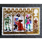 Марка Великобритания 1973 год Рождество