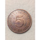 5 центов Эстония 1931 год