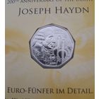 5 евро 2009 Австрия  серебро JOSEPH HAYDN