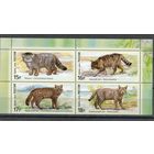 Россия 2014. Дикие кошки. Верхний квартблок листа