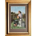 Козловский А.С.Картон, масло. 28х38см.1958 год.