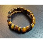 Винтажный браслет на руку тигровый глаз  из натуральных камешков .