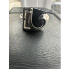 Кольцо. Серебро 925 с чёрным камнем