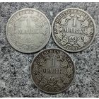 Три марки Германия 1892,1887,1881 год