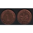 Германия km105 (ФРГ) 1 пфенниг 1987 год (J) (_3