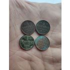 1/2 копейки: 1896,99,1912,13 ,1копейка :1909,13,14,15