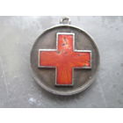 Россия редкая серебрянная медаль красного креста 24 мм диаметр в память русско-японской войны 1904-1905 гг