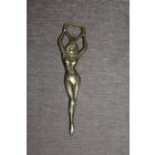 Тяжёлая, латунная открывашка "Девушка", длина 20.5 см.